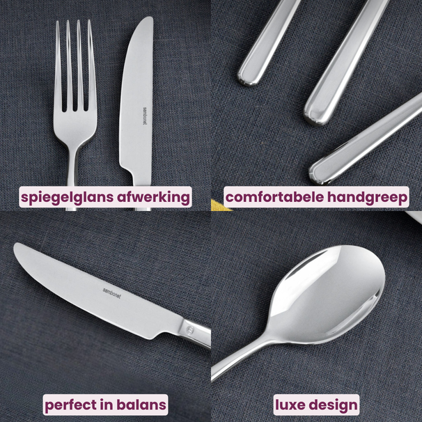 Sambonet Set de cubiertos Linear - Oro - 24 piezas / 6 personas