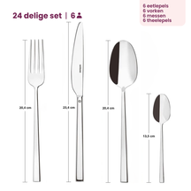 Sambonet Bestekset Rock - Oro - 24 piezas / 6 personas