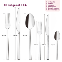 Sambonet Bestekset Rock - Oro - 36 piezas / 6 personas