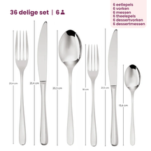 Sambonet Set de cubiertos Taste - Antique Champagne - 36 piezas / 6 personas
