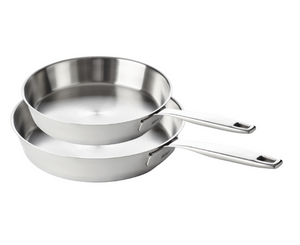Set de sartenes Beka Maestro de acero inoxidable 2 piezas ø 24 y 28 cm - apto para todas las fuentes de calor - sin revestimiento antiadherente