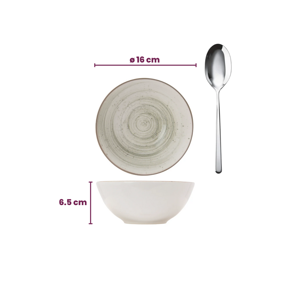 Cosy & Trendy Soup Bowls / Bowls - Sintra Ivy Green ø 16 cm - 4 Pieces