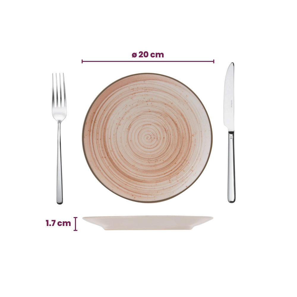 Cosy & Trendy Breakfast Plates / Dessert Plates - Sintra Terracotta ø 20 cm - 4 Pieces