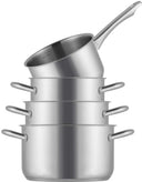 Sola Cookware set Blizz 4-Piece Stainless Steel - Saucepan ø 16, 18, 20 cm & Saucepan ø 16 cm - suitable for all heat sources
