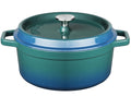 Sola Casserole with lid - Blue - ø 24 cm / 3.5 liter - Enameled non-stick coating