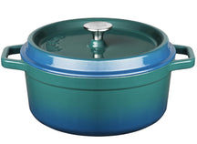 Sola Casserole with lid - Blue - ø 24 cm / 3.5 liter - Enameled non-stick coating