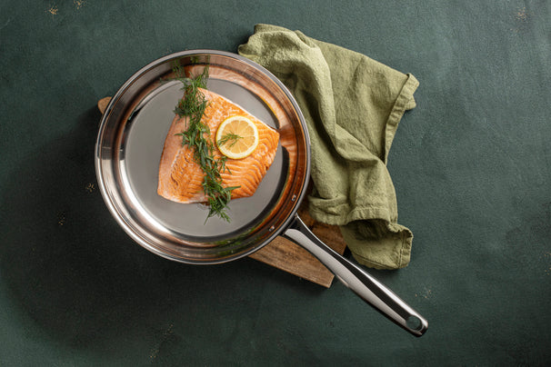 Sola sartén Green Cooking Triply RVS ø 24 cm - geschikt voor alle warmtebronnen - zonder anti-aanbaklaag