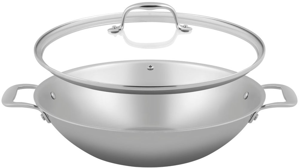 Sola wok pan with lid Green Cooking Ø 32 cm – without non-stick coating – suitable for all heat sources
