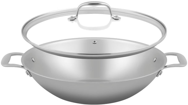 Sola wok pan with lid Green Cooking Ø 32 cm – without non-stick coating – suitable for all heat sources