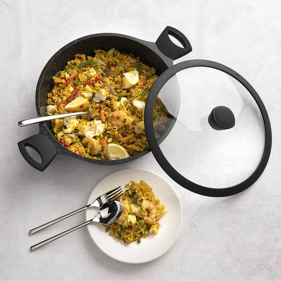 Sola sauté pan with lid Fair Cooking Ø 28 cm – standard non-stick coating