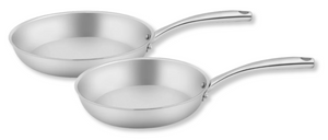 Sola Set de ollas Green Cooking Triply acero inoxidable 2 piezas - Sartén ø 24 y 28 cm - apto para todas las fuentes de calor - sin recubrimiento antiadherente