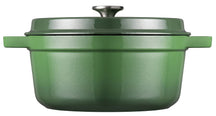 Sola Casserole with lid Cast Iron - Green - ø 28 cm / 5 Liters - Enameled non-stick coating