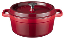 Sola Casserole with lid Cast Iron - Red - ø 24 cm / 3.2 Liters - Enameled non-stick coating