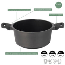 Sola Casserole with Lid Ceramic Deluxe ø 24 cm - ceramic non-stick coating
