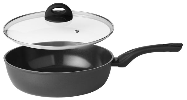 Sola Sartén para aperitivos / Sartén salteadora con tapa Stonehenge ø 28 cm - revestimiento antiadherente cerámico
