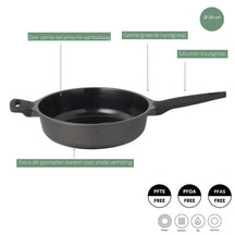Sola Sauté Pan / Sauté Pan with Lid Ceramic Deluxe ø 28 cm - Ceramic Non-Stick Coating