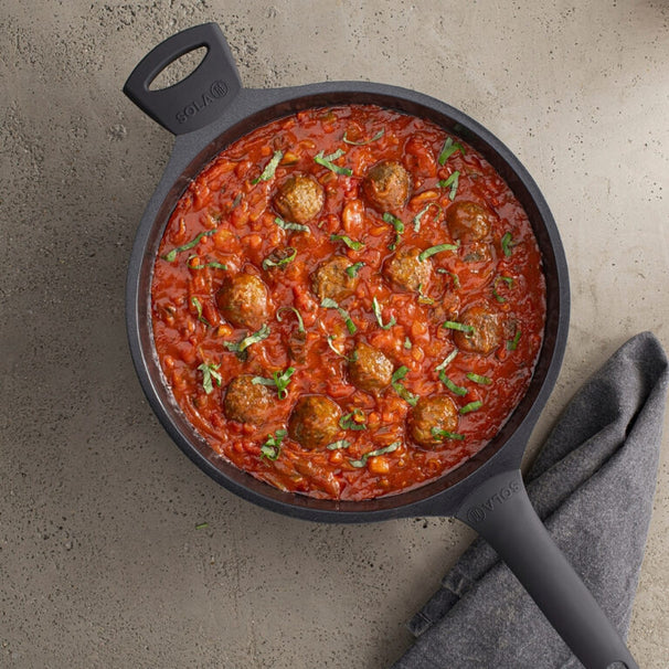 Sartén para aperitivos / sartén para saltear con tapa Ceramic Deluxe ø 28 cm - revestimiento antiadherente cerámico