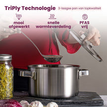Sola Cooking pot with lid Ruby - ø 24 cm / 5.5 Liter