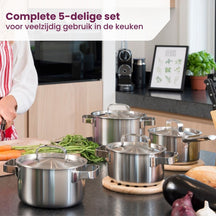 Sola Cooking pot with lid Ruby - ø 24 cm / 5.5 Liter