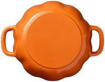 Sola Olla de Cocción Calabaza Naranja - Hierro Fundido - ø 24 cm / 2,8 Litros - revestimiento antiadherente esmaltado