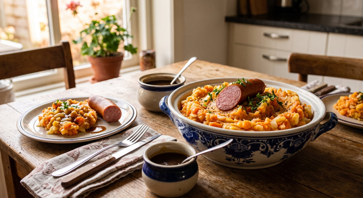 The classic Dutch winter meal, gently stewed and wonderfully creamy