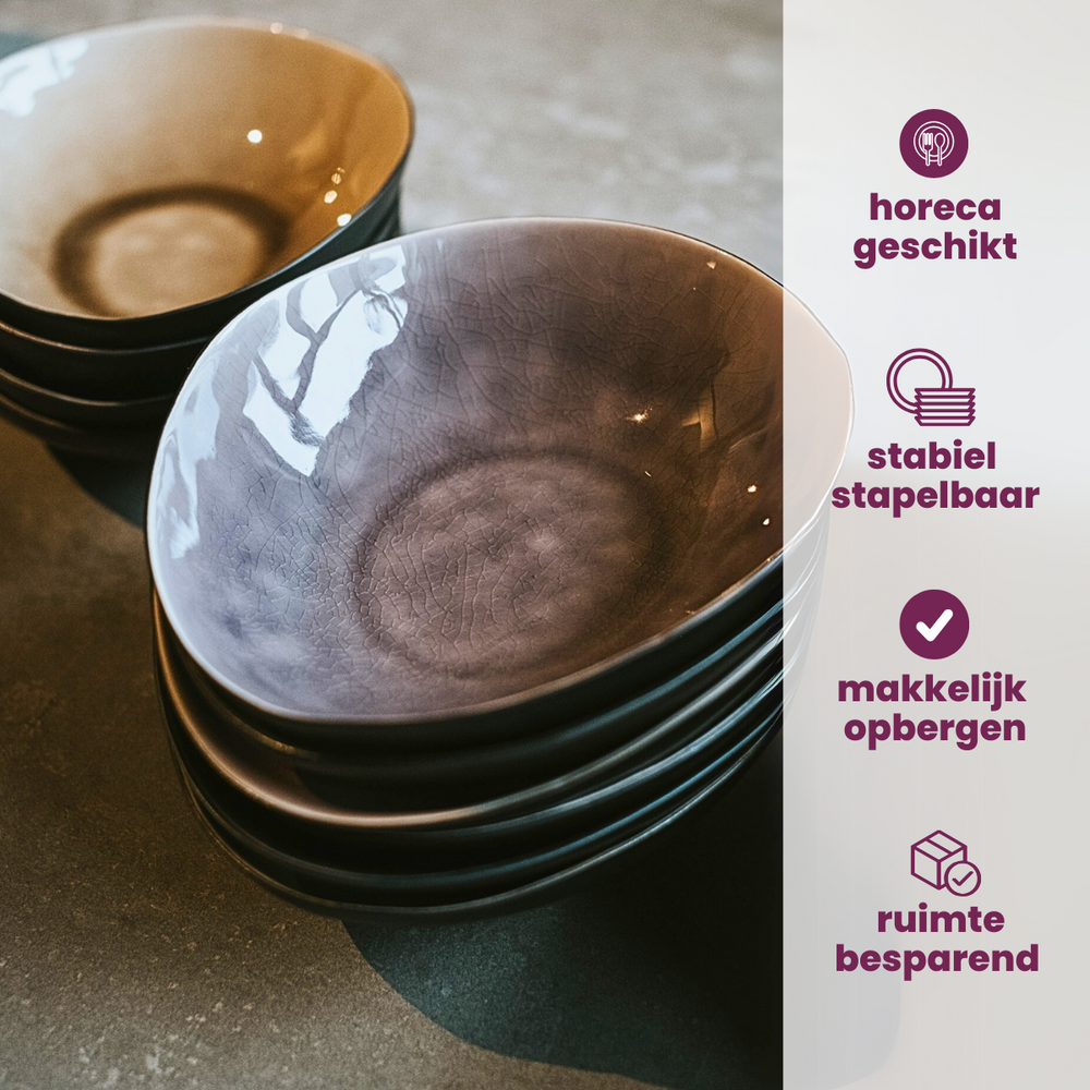 Cosy & Trendy Deep plates Streetfood 19.5 x 16 x 5 cm - 10 Pieces