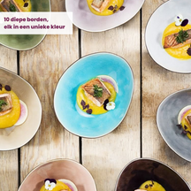 Cosy & Trendy Deep plates Streetfood 19.5 x 16 x 5 cm - 10 Pieces