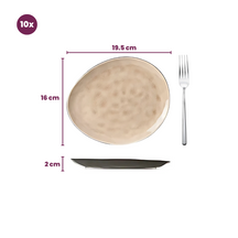 Cosy & Trendy breakfast plates / Dessert Plates Streetfood 19.5 x 16 cm - 10 Pieces
