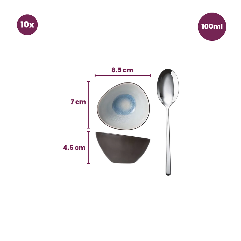 Cosy & Trendy Dipping bowls Streetfood 9 x 7 cm / 100 ml - 10 Pieces