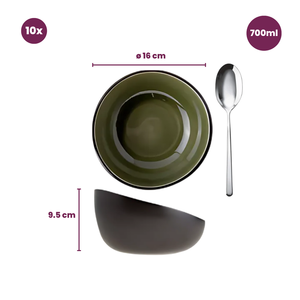 Cuencos Cosy & Trendy Streetfood ø 16 cm / 700 ml - 10 unidades