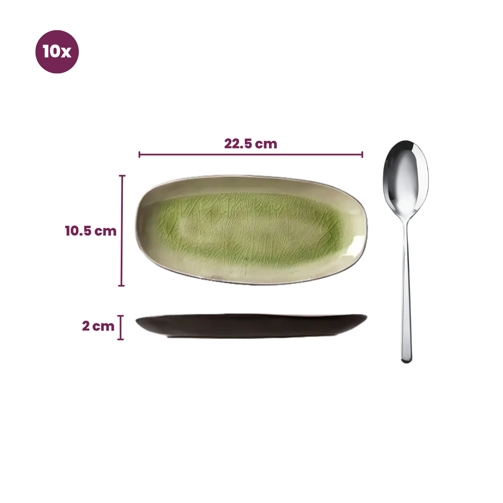 Cosy & Trendy Tapas plates Streetfood 22.5 x 10 cm - 10 Pieces