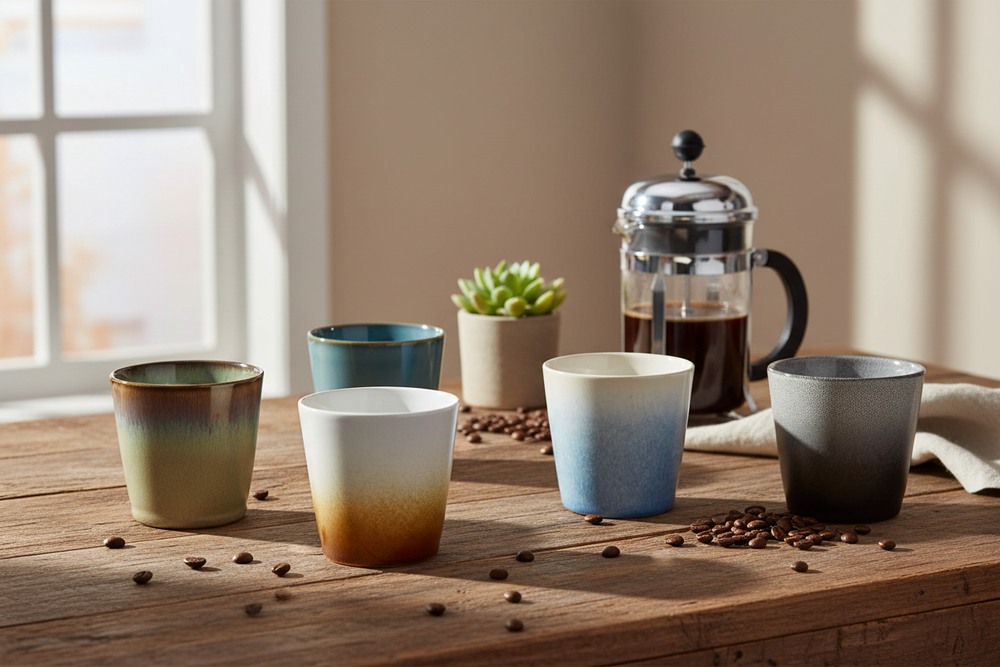 Studio Tavola Coffee Set - Coffee Cups & Cappuccino Cups - Storm - 12 pieces