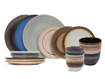 Juego de vajilla Studio Tavola Earth 24 piezas / 6 personas - 6 platos llanos, 6 platos para desayuno, 6 cuencos y 6 cuencos pequeños