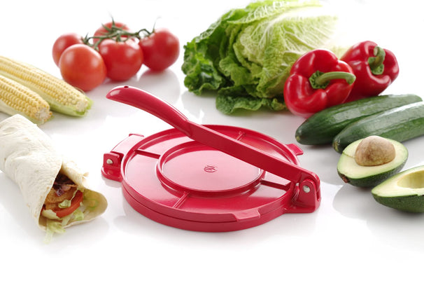 Hendi Prensa para tortillas - Rojo - ø 20 cm