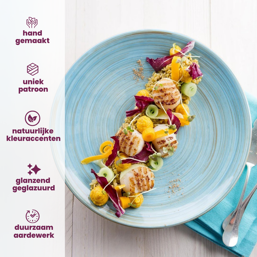 Cosy & Trendy Dinner Plates Turbolino Blue ø 27 cm - 6 pieces