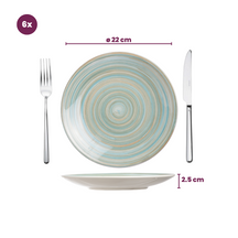 Cosy & Trendy Dinnerware Set Turbolino - Blue - 24 pieces / 6 people