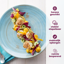 Cosy & Trendy Breakfast Plates Turbolino Blue ø 22 cm - 6 pieces