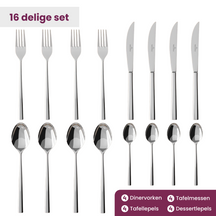 Villeroy & Boch Cutlery set Piemont - 18/10 stainless steel - 16-piece / 4 people