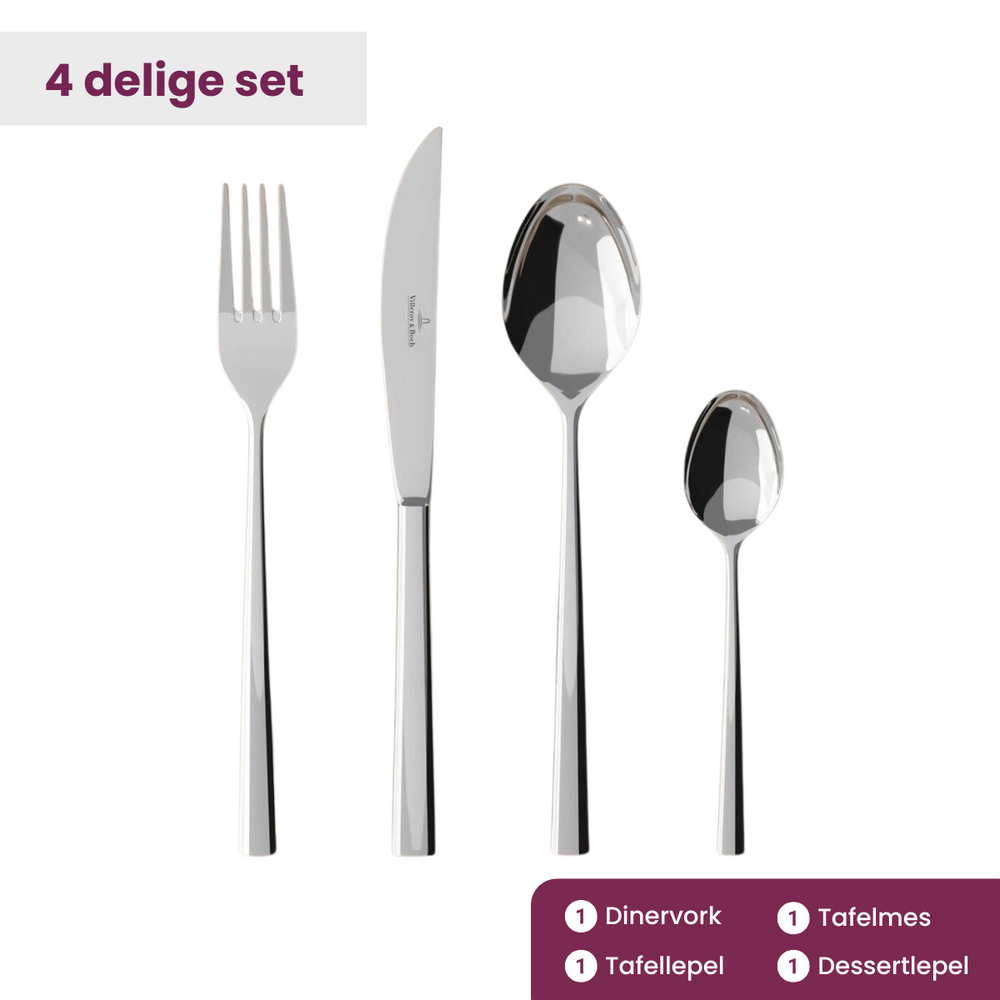 Villeroy & Boch Cutlery set Piemont - 18/10 stainless steel - 4-piece