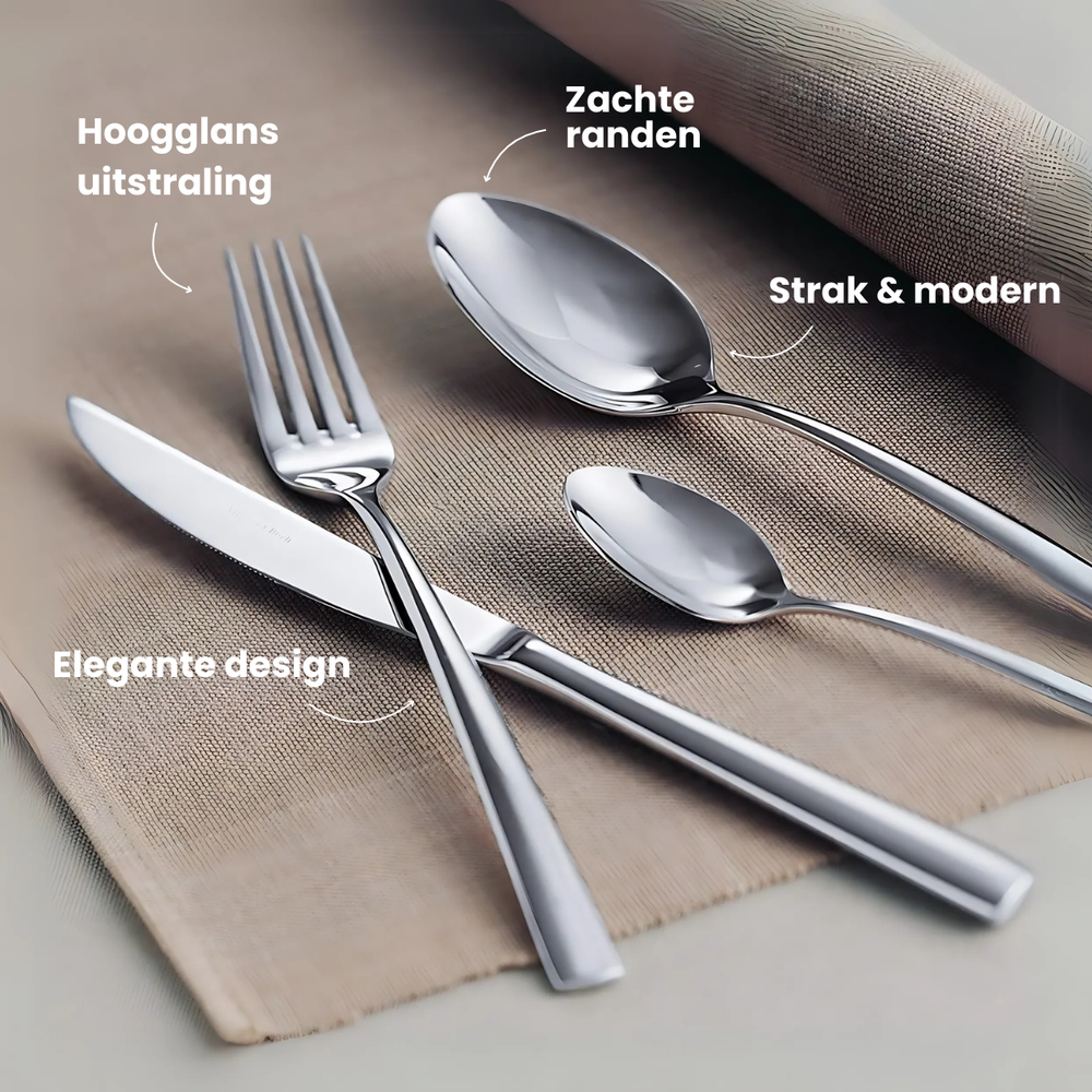 Villeroy & Boch Cutlery Set Piemont - 18/10 Stainless Steel - 12-Piece / 3 People