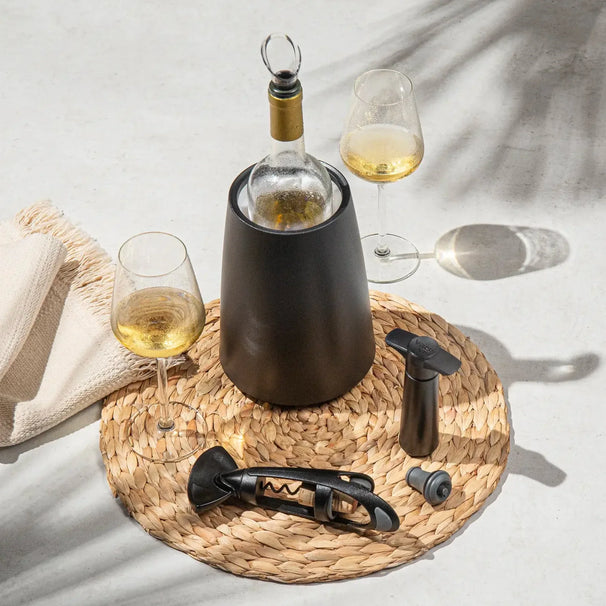 Set de vino Vacu Vin Elegant - Negro - Set de 5 piezas