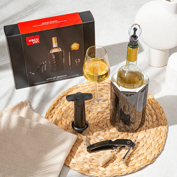 Set de vino Vacu Vin Premium - Negro - Set de 4 piezas