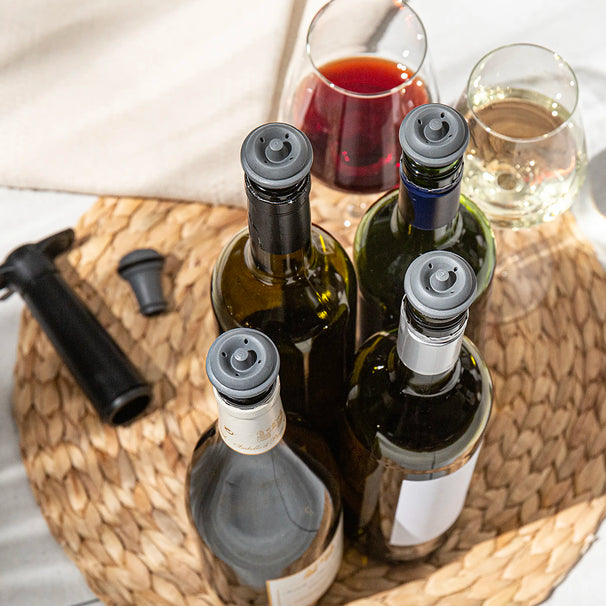 Vacu Vin wine stopper Vacuum Wine Stopper - Gray - 10 pieces