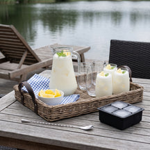 Cocktail Set Vanessa - Carafe 1.6 L with 6 Long Drink Glasses 390 ml, Cocktail Spoon & Ice Cube Tray