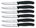 Victorinox Steak Knives Serrated Swiss Classic Black - 6 pieces