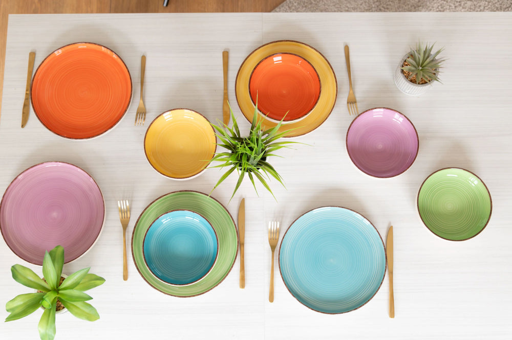 Villa d'Este Home Dinnerware Set Baita Modern Classic 18-piece / 6 persons - 6 dinner plates, 6 breakfast plates and 6 deep plates