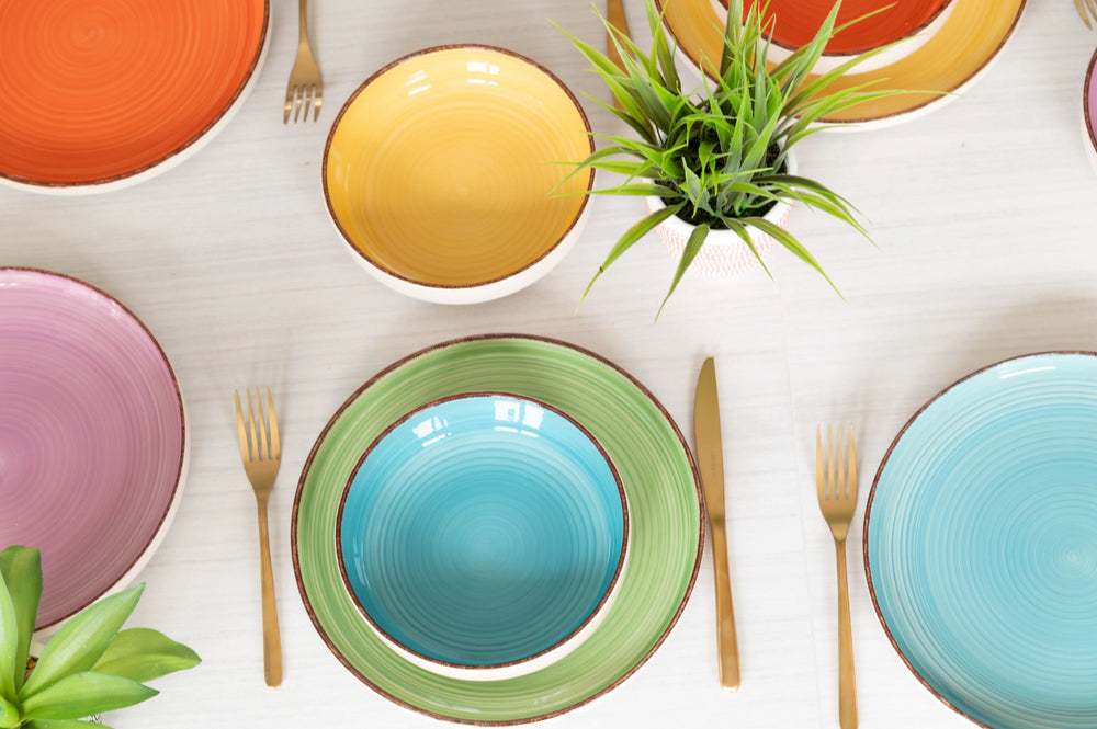 Villa d'Este Home Dinnerware Set Baita Modern Classic 18-piece / 6 persons - 6 dinner plates, 6 breakfast plates and 6 deep plates