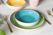 Villa d'Este Home Dinnerware Set Baita Modern Classic 18-piece / 6 persons - 6 dinner plates, 6 breakfast plates and 6 deep plates