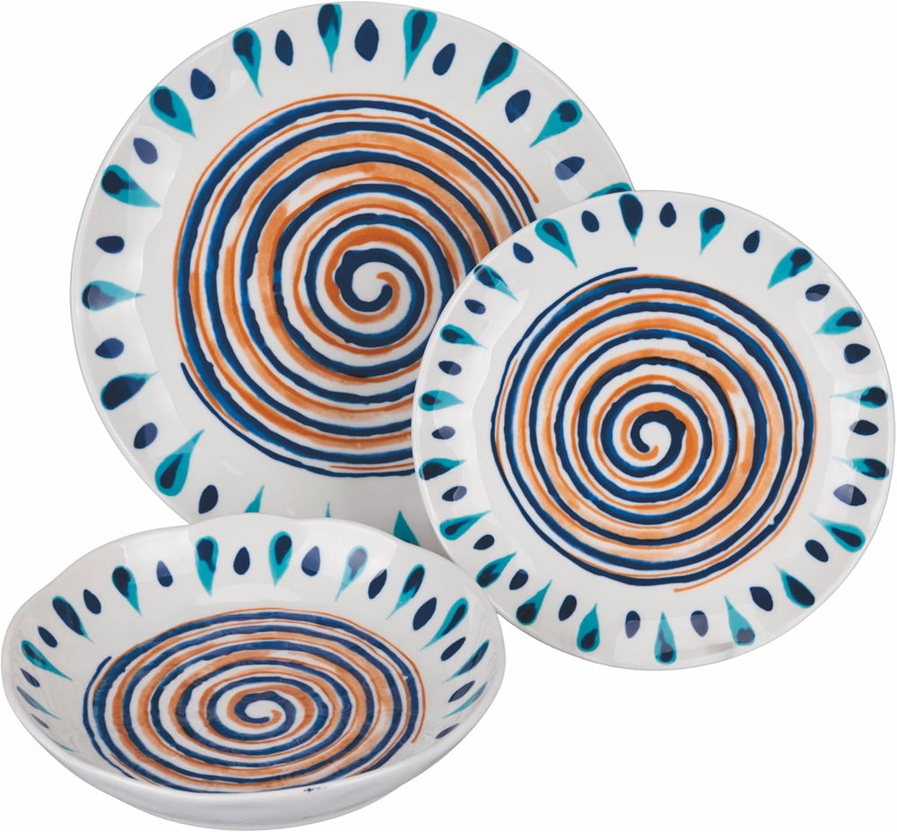 Villa d'Este Home Dinnerware Set Sahara 18-piece / 6 persons - 6 dinner plates, 6 breakfast plates and 6 deep plates