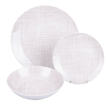 Villa d'Este Home Dinnerware Set Texture Porcelain 18-piece / 6 persons - 6 dinner plates, 6 breakfast plates and 6 deep plates